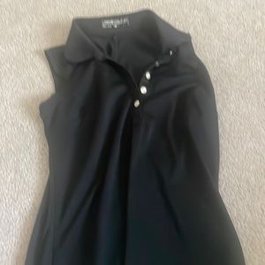 Black Nike sleeveless golf shirt